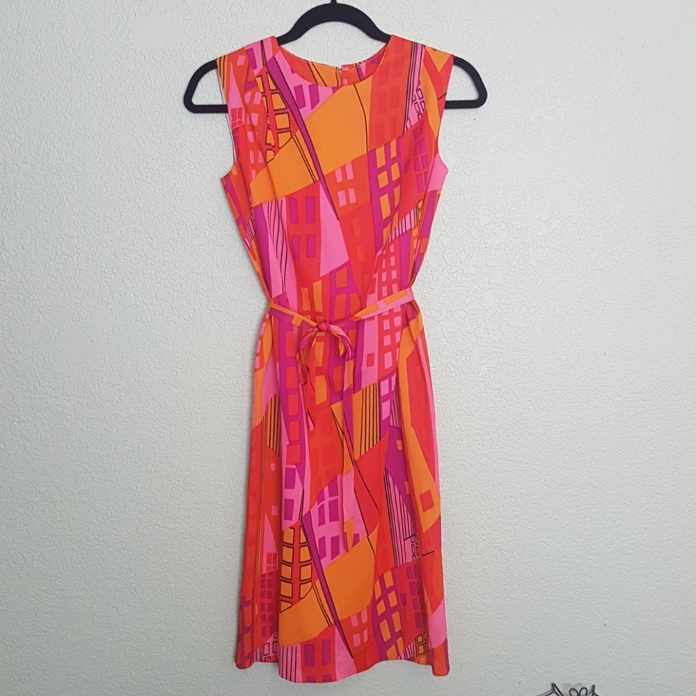 Vintage city scape dress